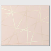 Elegant  roos goud & zwart roze geometrisch cadeaupapier (Vlak)