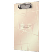 Elegant  roos goud & zwart roze geometrisch klembord (Links)