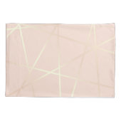 Elegant  roos goud & zwart roze geometrisch kussensloop (Achterkant)