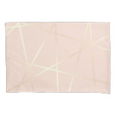 Elegant roos goud & zwart roze geometrisch kussensloop (Voorkant)