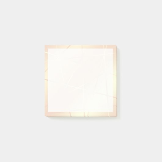 Elegant  roos goud & zwart roze geometrisch post-it® notes (Voorkant)