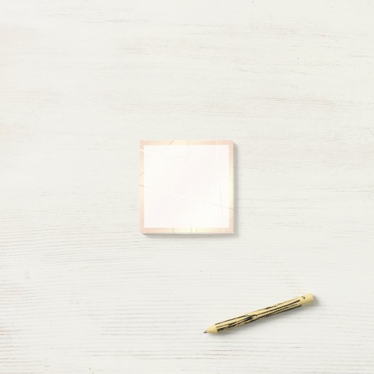 Elegant  roos goud & zwart roze geometrisch post-it® notes (Op bureau)