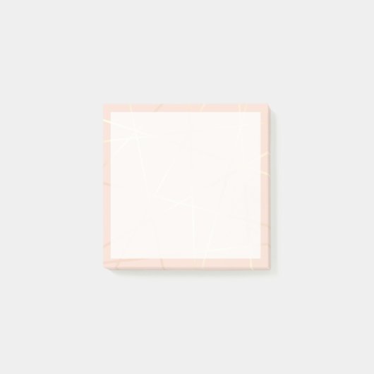 Elegant  roos goud & zwart roze geometrisch post-it® notes (Voorkant)