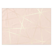 Elegant roos goud & zwart roze geometrisch tafelkleed (Voorkant (Horizontaal))