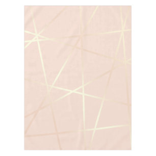 Elegant roos goud & zwart roze geometrisch tafelkleed