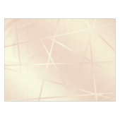 Elegant roos goud & zwart roze geometrisch tafelkleed (Voorkant (Horizontaal))