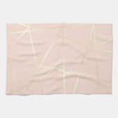 Elegant  roos goud & zwart roze geometrisch theedoek (Horizontaal)
