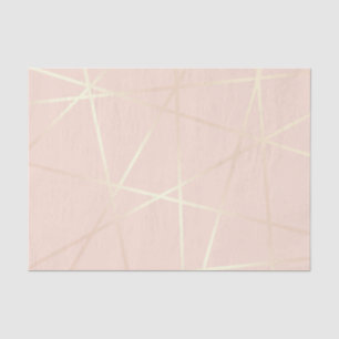 Elegant  roos goud & zwart roze geometrisch tissuepapier