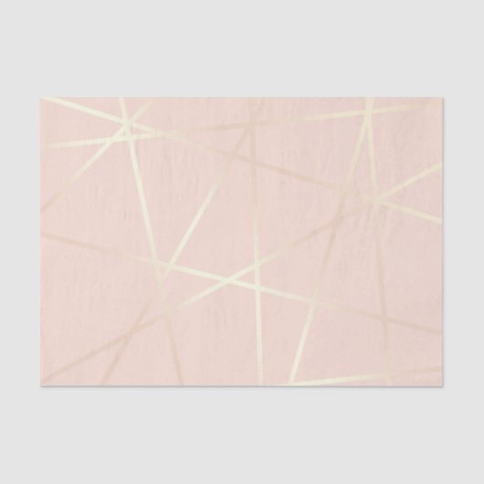 Elegant roos goud & zwart roze geometrisch tissuepapier (Voorkant)