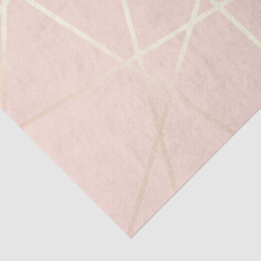Elegant roos goud & zwart roze geometrisch tissuepapier (Detail)