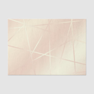 Elegant  roos goud & zwart roze geometrisch tissuepapier