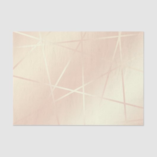 Elegant  roos goud & zwart roze geometrisch tissuepapier (Voorkant)