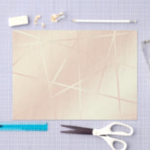 Elegant  roos goud & zwart roze geometrisch tissuepapier (Craft)