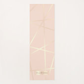 Elegant roos goud & zwart roze geometrisch yogamat (Voorkant)