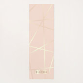 Elegant roos goud & zwart roze geometrisch yogamat (Achterkant)