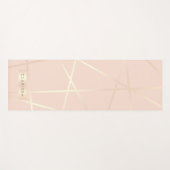 Elegant roos goud & zwart roze geometrisch yogamat (Voorkant (horizontaal))