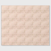 Elegant roos goud zwart roze patroon cadeaupapier (Vlak)