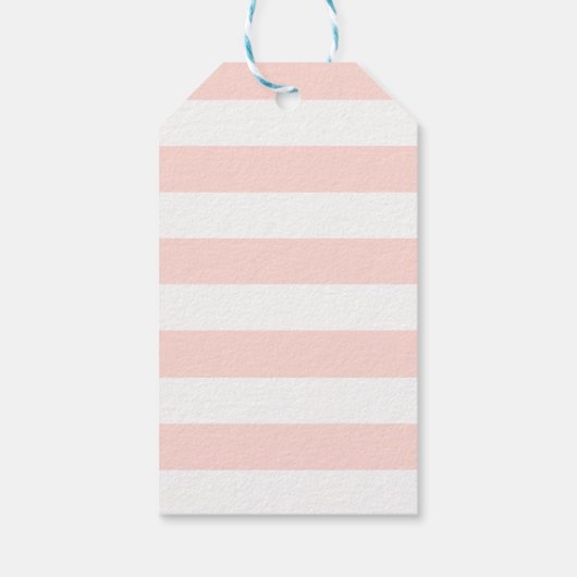 Elegant  roos goudananas & roze streep cadeaulabel (Achterkant)