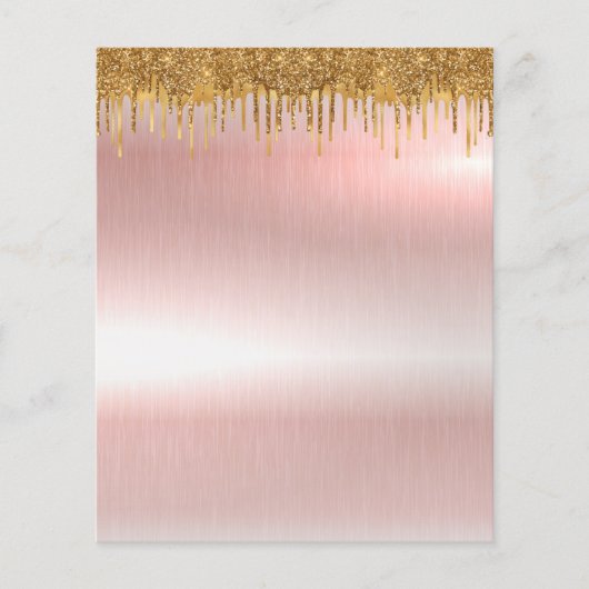 Elegant roos goudblanco flyer (Voorkant)