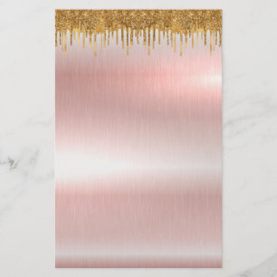 Elegant roos goudblanco flyer 5,5 x 8,5 inch