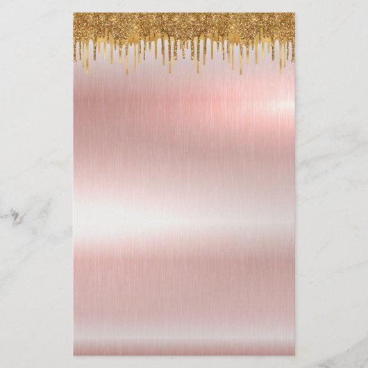 Elegant roos goudblanco flyer 5,5 x 8,5 inch (Voorkant)