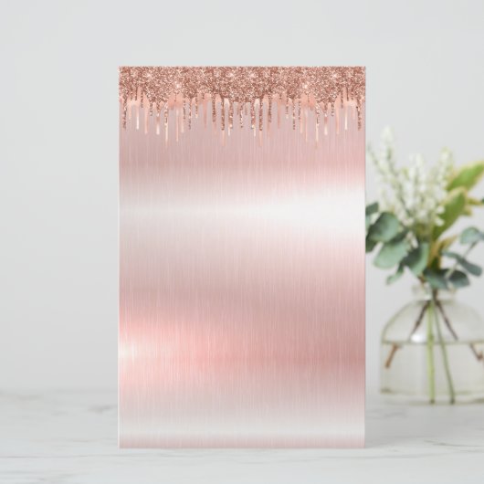 Elegant roos goudblanco papier, 5,5 x 8,5 inch (Staand voorkant)