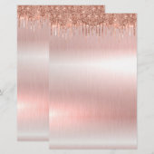 Elegant roos goudblanco papier, 5,5 x 8,5 inch (Voorkant / Achterkant)