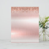 Elegant roos goudblanco papier, 8,5 x 11 inch (Staand voorkant)