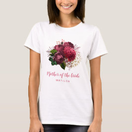 Elegant roos goudbloem moeder bruid t-shirt