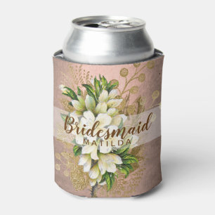 Elegant roos goudbridesmaïde bruidebruin blikjeskoeler
