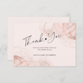 Elegant roos goudbruin baby shower bedankt (Voorkant / Achterkant)