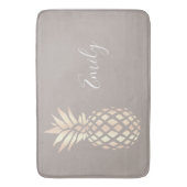  elegant roos gouden anananas & grijs badmat (Voorkant Verticaal)