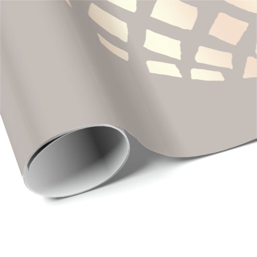 elegant roos gouden anananas & grijs cadeaupapier (Rol Hoek)