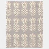  elegant roos gouden anananas & grijs fleece deken (Voorkant)