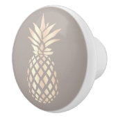  elegant roos gouden anananas & grijs keramische knop (Rechts)