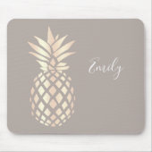  elegant roos gouden anananas & grijs muismat (Voorkant)