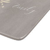 elegant roos gouden anananas & grijs snijplank (Hoek)