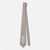  elegant roos gouden anananas & grijs stropdas (Voorkant)