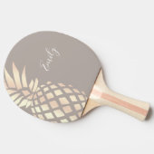 elegant roos gouden anananas & grijs tafeltennisbatje (Zijkant)