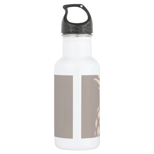  elegant roos gouden anananas & grijs waterfles  (Achterkant)