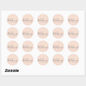 Elegant roos gouden anananas make-up ronde sticker (Vel)