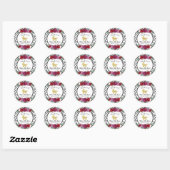 Elegant Roos gouden Baby koets dank u Ronde Sticker (Vel)