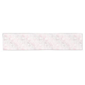 Elegant Roos gouden bloemen bloemig botanisch ontw Korte Tafelloper (Horizontaal)