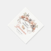 Elegant Roos Gouden Bloemen Kroon Quinceañera Part Servet (Hoek)