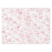 Elegant Roos Gouden Bloemen Wit Botanisch Tafelkleed (Voorkant (Horizontaal))