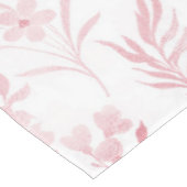 Elegant Roos Gouden Bloemen Wit Botanisch Tafelkleed (Gekanteld)