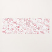 Elegant Roos Gouden Bloemen Wit Botanisch Yogamat (Achterkant (horizontaal))