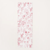 Elegant Roos Gouden Bloemen Wit Botanisch Yogamat (Voorkant)