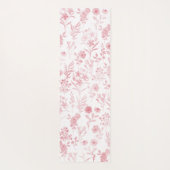 Elegant Roos Gouden Bloemen Wit Botanisch Yogamat (Achterkant)