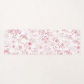 Elegant Roos Gouden Bloemen Wit Botanisch Yogamat (Voorkant (horizontaal))